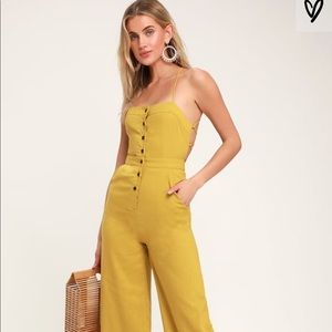 Lulus lace back wide leg jumpsuit